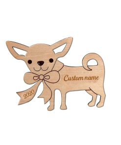 Gearhuman 3D Chihuahua 2020 Custom Name Christmas Ornament GV291023 Ornament