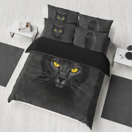 Gearhuman 3D Black Cat Custom Bedding Set GB181112 Bedding Set