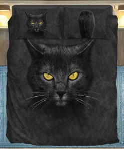 Gearhuman 3D Black Cat Custom Bedding Set GB181112 Bedding Set Twin 3PCS