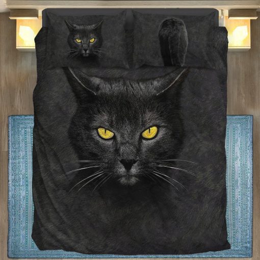 Gearhuman 3D Black Cat Custom Bedding Set GB181112 Bedding Set Twin 3PCS
