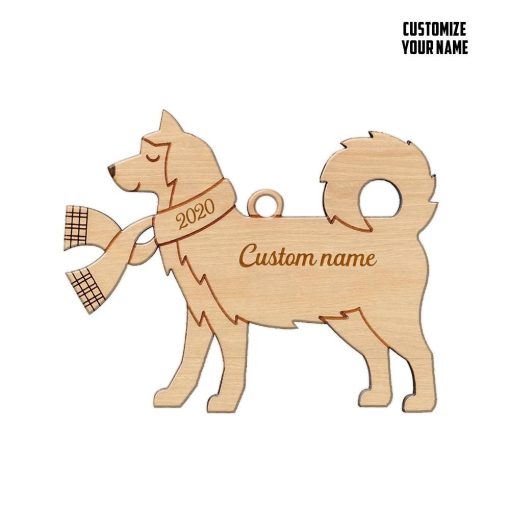 Gearhumans 3D Siberian Husky 2020 Custom Name Christmas Ornament 1 Gearhuman 3D Siberian Husky 2020 Custom Name Christmas Ornament GV291020 Ornament