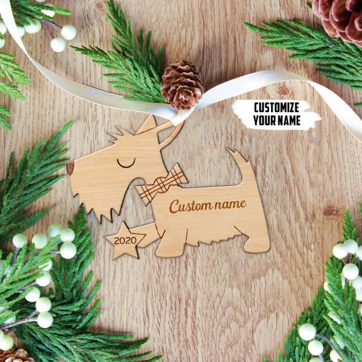 Gearhuman 3D Scottish Terrier 2020 Custom Name Christmas Ornament GV291022 Ornament Acrylic 1Pc