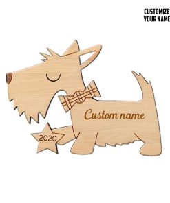 Gearhuman 3D Scottish Terrier 2020 Custom Name Christmas Ornament GV291022 Ornament