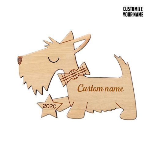 Gearhuman 3D Scottish Terrier 2020 Custom Name Christmas Ornament GV291022 Ornament