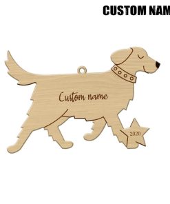 Gearhuman 3D Golden Retriever 2020 Custom Name Christmas Ornament GV291026 Ornament