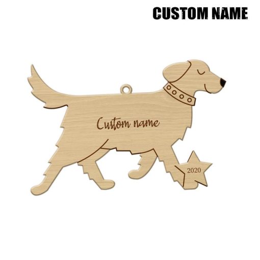 Gearhuman 3D Golden Retriever 2020 Custom Name Christmas Ornament GV291026 Ornament