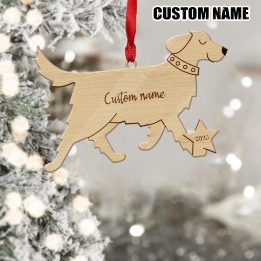 Gearhuman 3D Golden Retriever 2020 Custom Name Christmas Ornament GV291026 Ornament