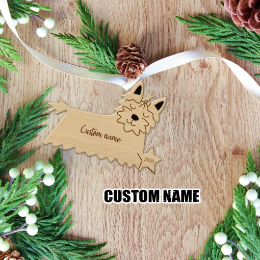 Gearhuman 3D Yorkshire Terrier 2020 Custom Name Christmas Ornament GV291029 Ornament Acrylic 1Pc