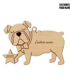 Gearhuman 3D Bulldog 2020 Custom Name Christmas Ornament GV29109 Ornament