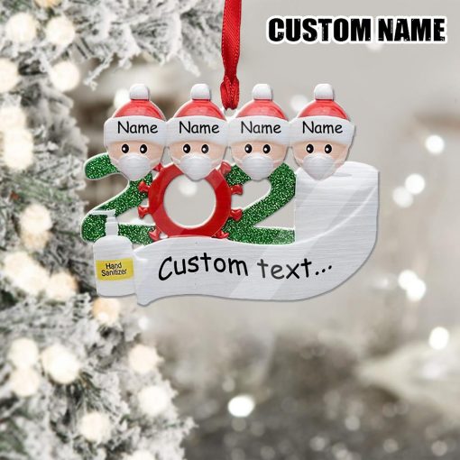 Gearhumans 3D Family Of 4 Mask Sanitizer Toilet Paper 2020 Christmas Custom Name Ornament 2 Gearhuman 3D Family Of 4 Mask Sanitizer Toilet Paper 2020 Christmas Custom Name Ornament GV22109 Ornament