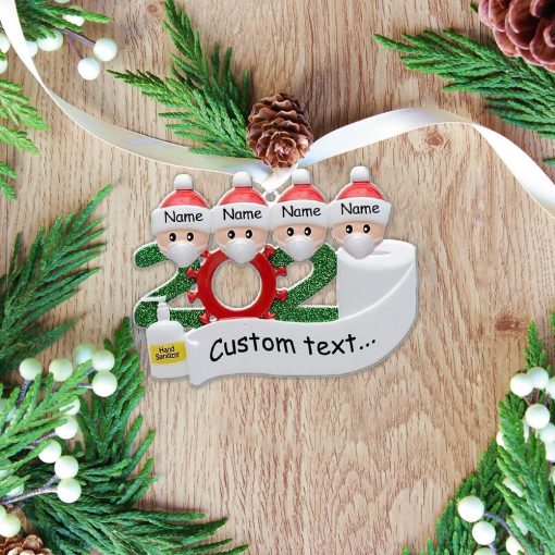 Gearhumans 3D Family Of 4 Mask Sanitizer Toilet Paper 2020 Christmas Custom Name Ornament 1 Gearhuman 3D Family Of 4 Mask Sanitizer Toilet Paper 2020 Christmas Custom Name Ornament GV22109 Ornament Acrylic 1Pc