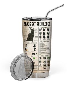 Gearhuman 3D Black Cats Are My Therapy Tumbler GB02031 Tumbler Short 20oz