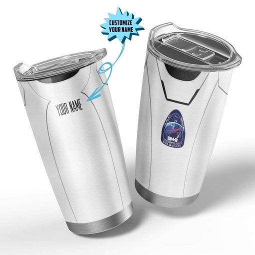 Gearhumans Gearhuman 3D SpaceX NASA Spacesuit Custom Name Design Vacuum Insulated Tumbler GW07065 Tumbler