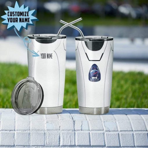 Gearhumans Gearhuman 3D SpaceX NASA Spacesuit Custom Name Design Vacuum Insulated Tumbler GW07065 Tumbler