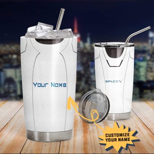 Gearhumans Gearhuman 3D SpaceX Spacesuit Custom Name Design Vacuum Insulated Tumbler GW12062 Tumbler
