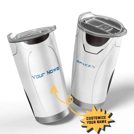 Gearhumans Gearhuman 3D SpaceX Spacesuit Custom Name Design Vacuum Insulated Tumbler GW12062 Tumbler