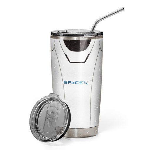 Gearhumans Gearhuman 3D SpaceX Spacesuit Custom Name Design Vacuum Insulated Tumbler GW12062 Tumbler 20oz