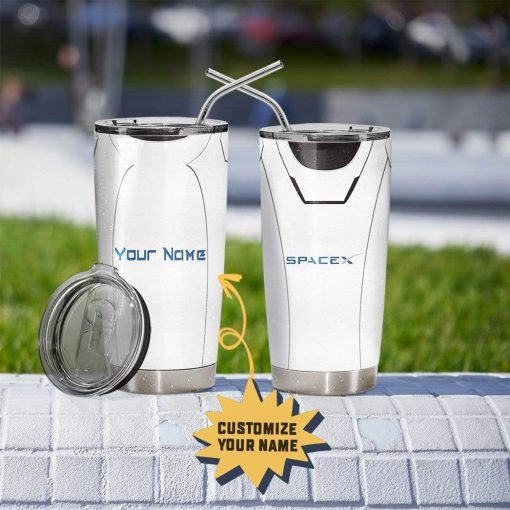 Gearhumans Gearhuman 3D SpaceX Spacesuit Custom Name Design Vacuum Insulated Tumbler GW12062 Tumbler