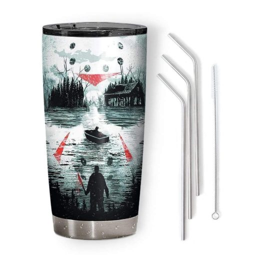Gearhumans Gearhuman 3D Jason Voorhees Custom Name Design Vacuum Insulated Tumbler GW19087 Tumbler