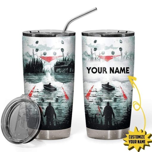 Gearhumans Gearhuman 3D Jason Voorhees Custom Name Design Vacuum Insulated Tumbler GW19087 Tumbler