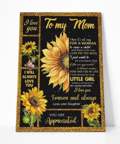 Gearhumans Gearhuman 3D To My Mom Sunflower Canvas GJ010413 Canvas 1 Piece Non Frame M