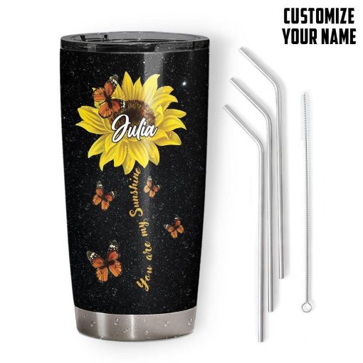 Gearhumans Gearhuman 3D To my Mom Sunflower Mothers Day Gift Custom Name Design Insulated Vacuum Tumbler GW260322 Tumbler