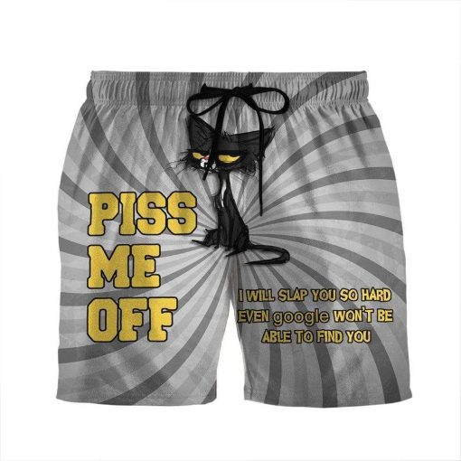 Gearhumans 3D Black Cat Custom Beach Shorts Swim Trunks GL10073 Men Shorts Men Shorts S
