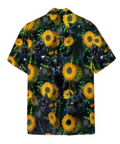 3D Black Cat Hawaii Shirt Custom Short Sleeve Shirt GV190220 Short Sleeve Shirt