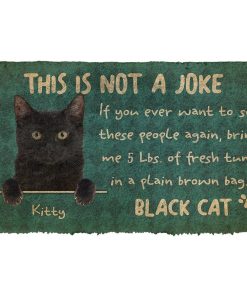 Gearhuman 3D This Is Not A Joke Black Cat Custom Doormat GB28012 Doormat Doormat S(15,8''x23,6'')
