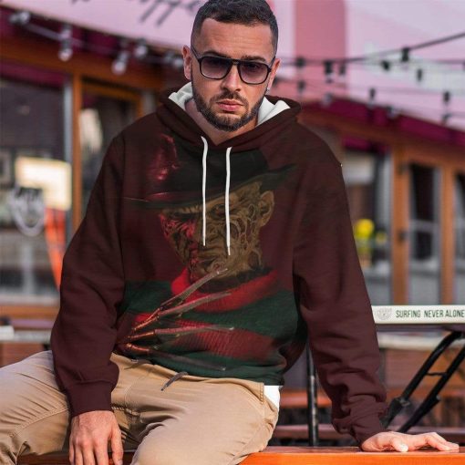 Gearhuman 3D Halloween Kills Freddy Krueger Custom Hoodie Apparel GL20083 3D Custom Fleece Hoodies
