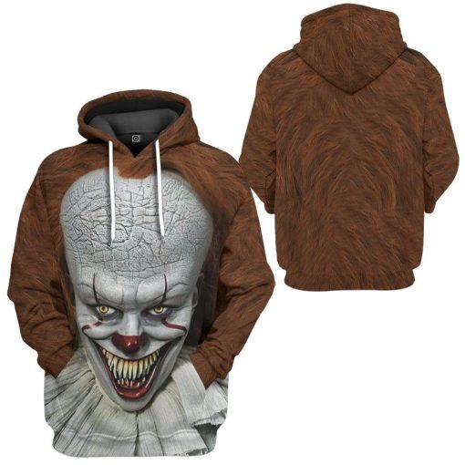 Gearhuman 3D Halloween Kills Pennywise Custom Hoodie Apparel GL20081 3D Custom Fleece Hoodies
