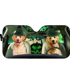 gearhumans 3D Halloween Labrador Retriever Custom Car Auto Sunshade GL240815 Auto Sunshade 57''x27.5''