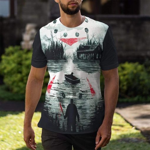 Gearhuman 3D Jason Voorhees Custom Hoodie Apparel GW18082 3D Custom Fleece Hoodies