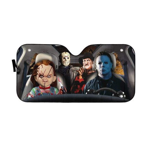 gearhumans 3D Halloween Horror Custom Car Auto Sunshade GW18081 Auto Sunshade 57''x27.5''