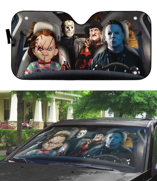 gearhumans 3D Halloween Horror Custom Car Auto Sunshade GW18081 Auto Sunshade