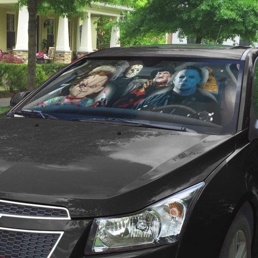 gearhumans 3D Halloween Horror Custom Car Auto Sunshade GW18081 Auto Sunshade