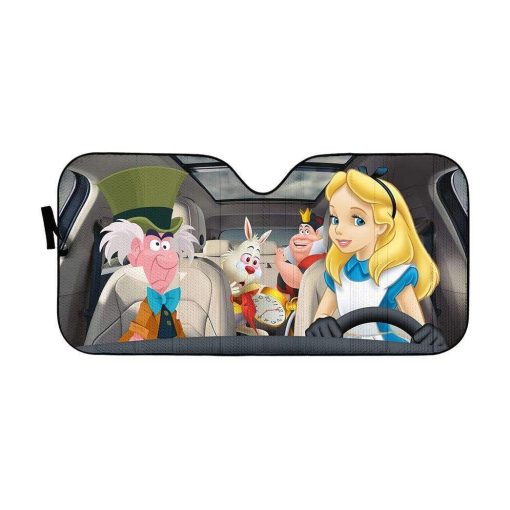gearhumans 3D Custom Car Auto Sunshade Alice In Wonderland GS04068 Auto Sunshade 57''x27.5''
