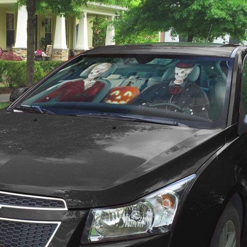 gearhumans 3D Vampire Skeleton Custom Car Auto Sunshade GW20086 Auto Sunshade