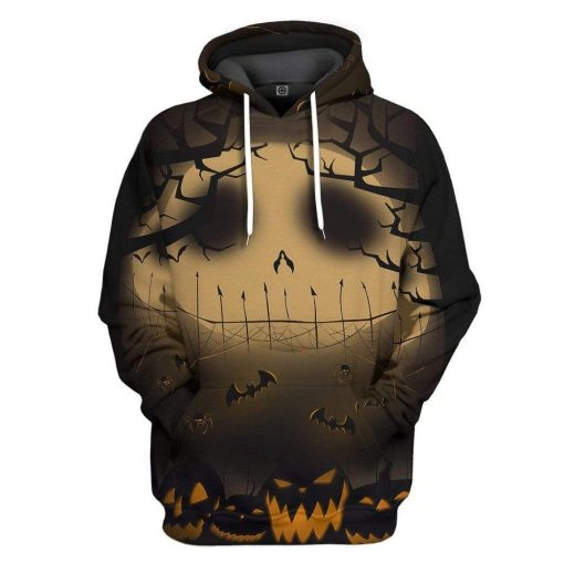 Gearhuman 3D Jack Pumpkin Halloween Custom Hoodie Apparel GV20082 3D Custom Fleece Hoodies Hoodie S