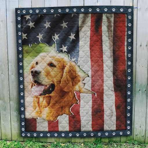 Gearhuman 3D Golden Retriever Custom Quilt GV010921 Quilt