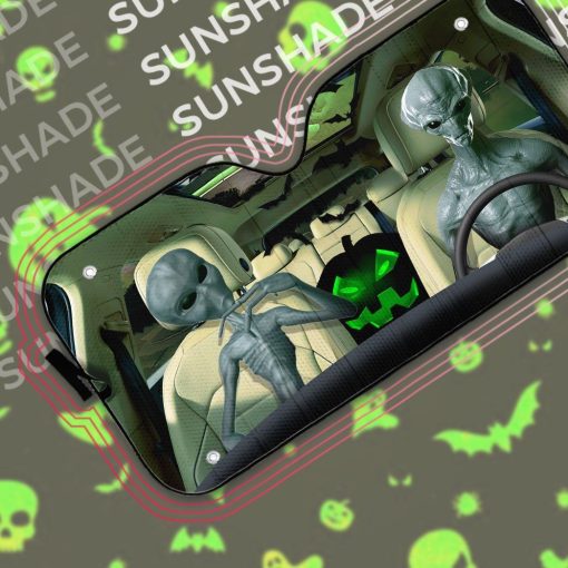 Gearhuman 3D Halloween Alien Custom Car Auto Sunshade GL240810 Auto Sunshade