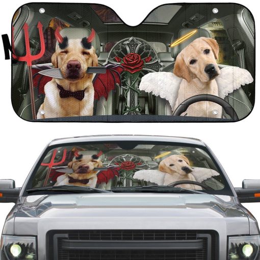 Gearhuman 3D Halloween Labrador Retriever Custom Car Auto Sunshade GL240813 Auto Sunshade