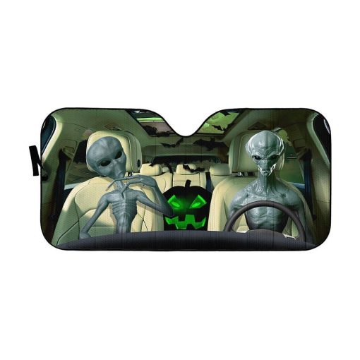 Gearhuman 3D Halloween Alien Custom Car Auto Sunshade GL240810 Auto Sunshade 57''x27.5''