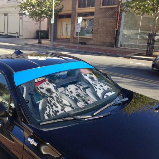 Gearhuman 3D Halloween Dalmatian Family Custom Car Auto Sunshade GL240811 Auto Sunshade