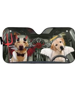 Gearhuman 3D Halloween Labrador Retriever Custom Car Auto Sunshade GL240813 Auto Sunshade 57''x27.5''