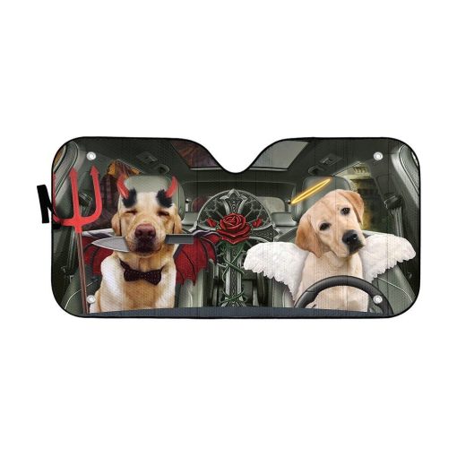 Gearhuman 3D Halloween Labrador Retriever Custom Car Auto Sunshade GL240813 Auto Sunshade 57''x27.5''