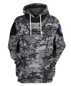 Gearhuman 3D Camo Space Crew Spacesuit Custom Hoodie Apparel GN25084 3D Custom Fleece Hoodies Hoodie S
