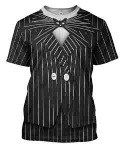 Gearhuman 3D Jack Skellington Halloween Cosplay Custom Tshirt Apparel GV21084 3D T-shirt T-Shirt S