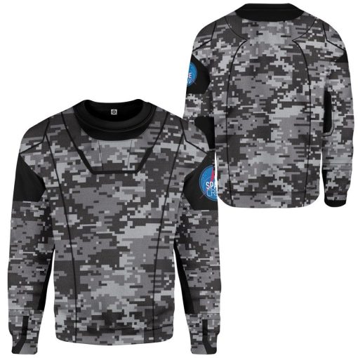 Gearhuman 3D Camo Space Crew Spacesuit Custom Sweatshirt Apparel GN25084 Sweatshirt