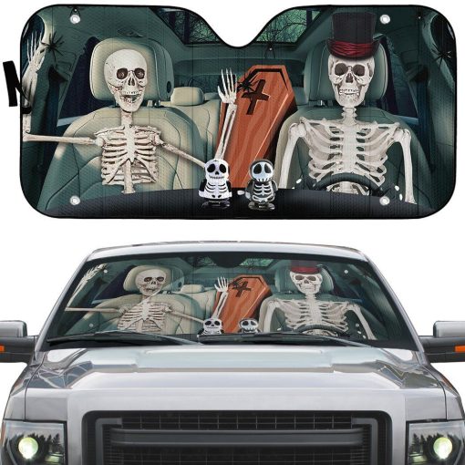 Gearhuman 3D Halloween Skeleton Custom Car Auto Sunshade GL24081 Auto Sunshade